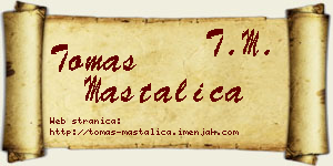 Tomas Mastalica vizit kartica